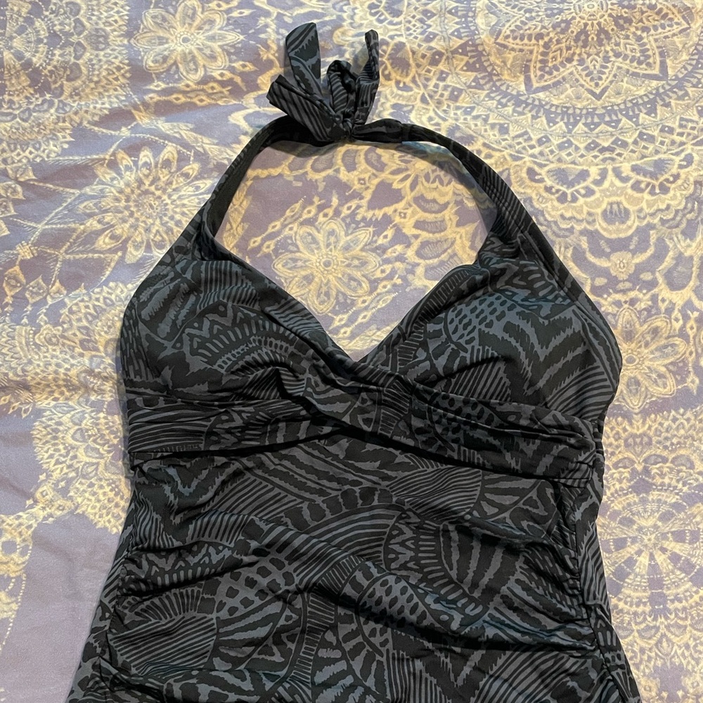 Black printed Tankini